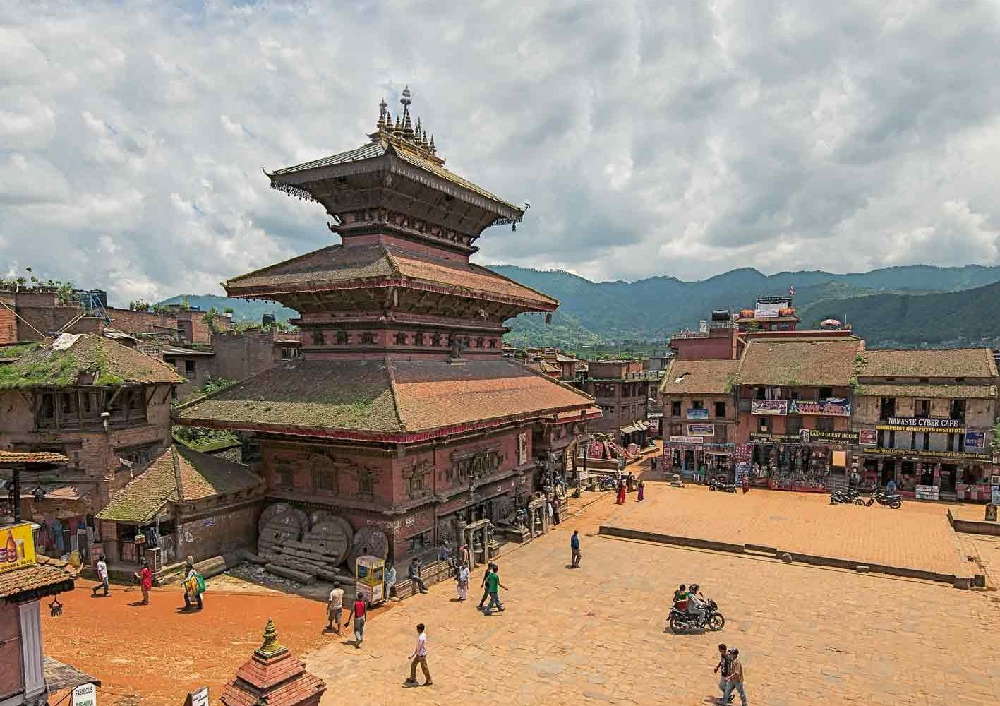 Nyatapola-Pagode in Bhaktapur, Kathmandu-Tal