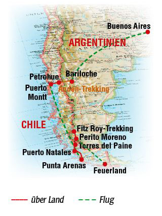 Patagonien- und Feuerland-Trekking - Intertreck AG Reisebüro, St. Gallen