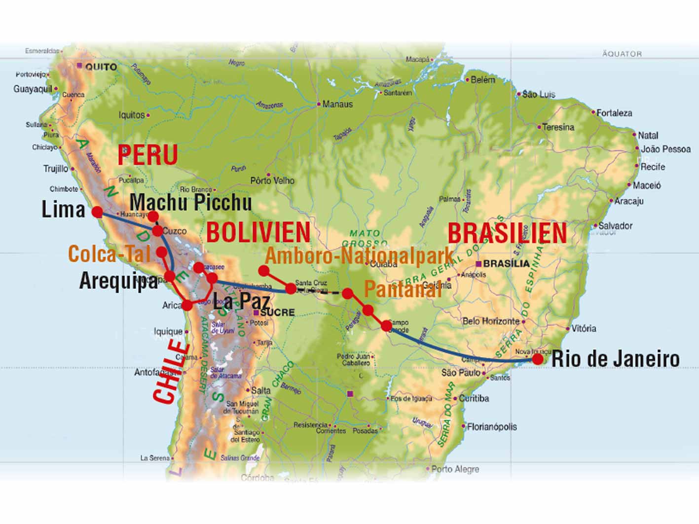 Peru, Chile, Bolivien, Brasilien, Reise in Südamerika von ...