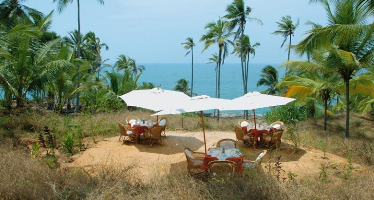 Restaurant am Meer, Agastya Ayurveda Garden, Kerala, Südindien