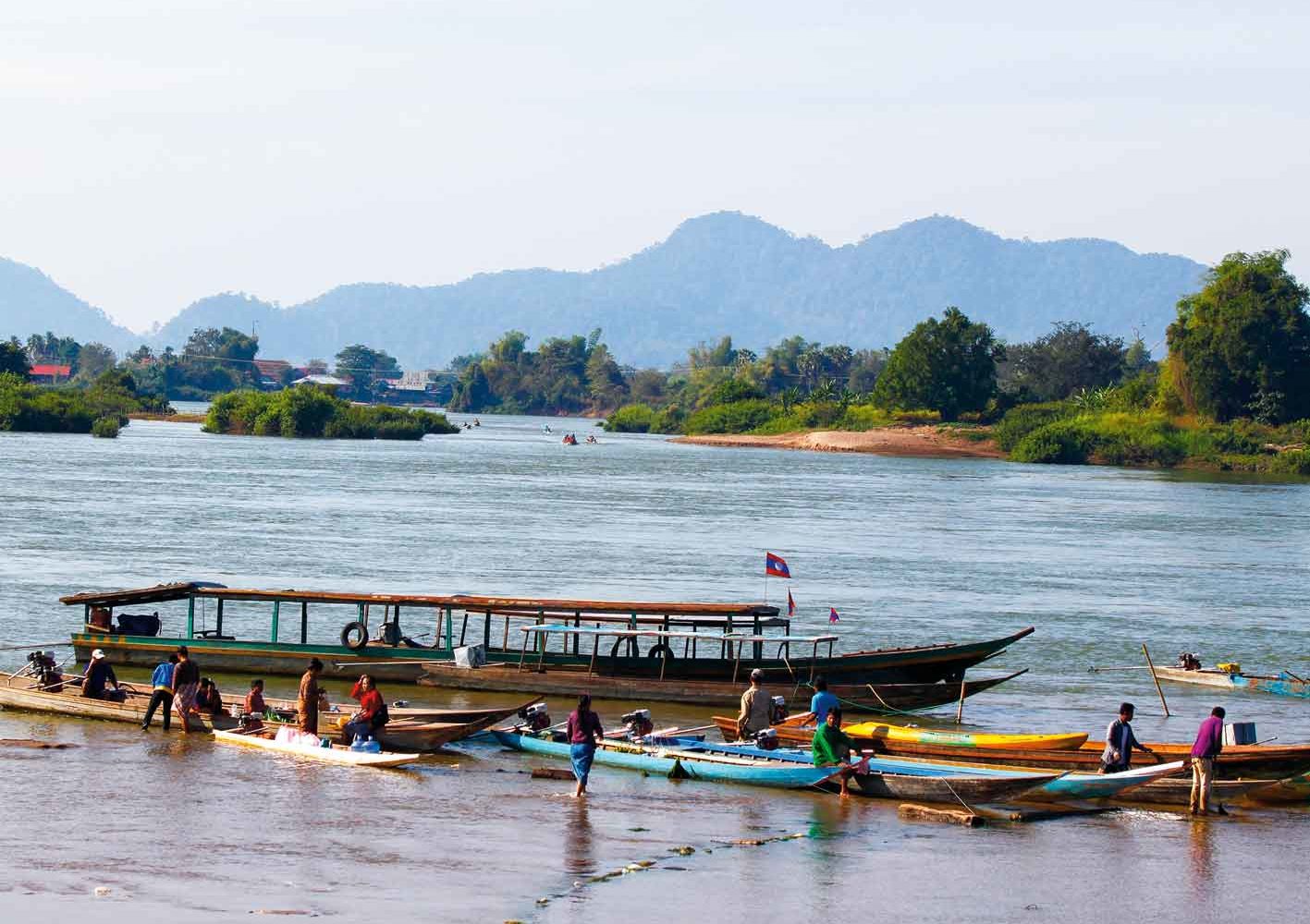 Bootsausflug zu den Mekong-Wasserfällen
