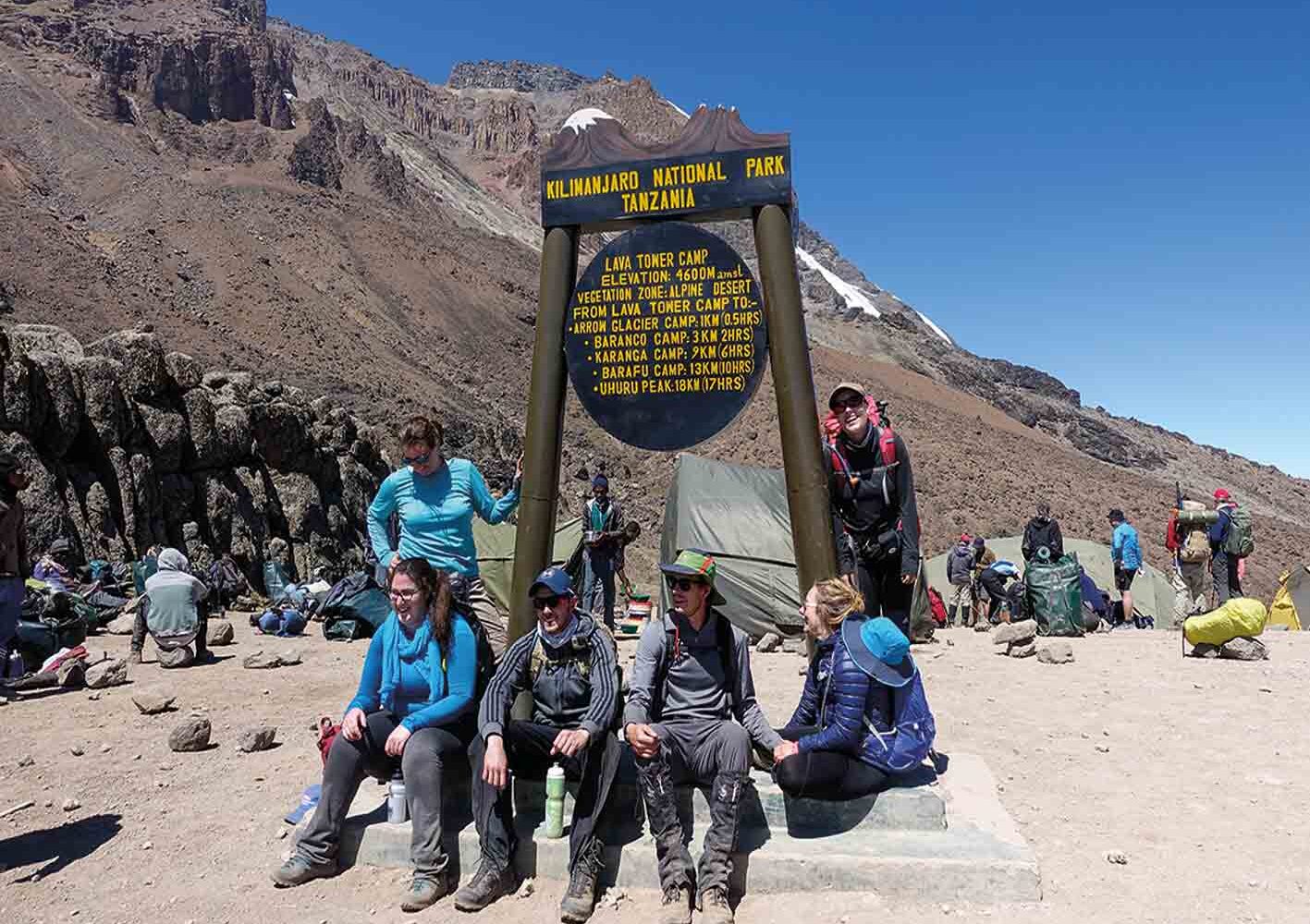 Rast während des Kilimanjaro-Trekkings