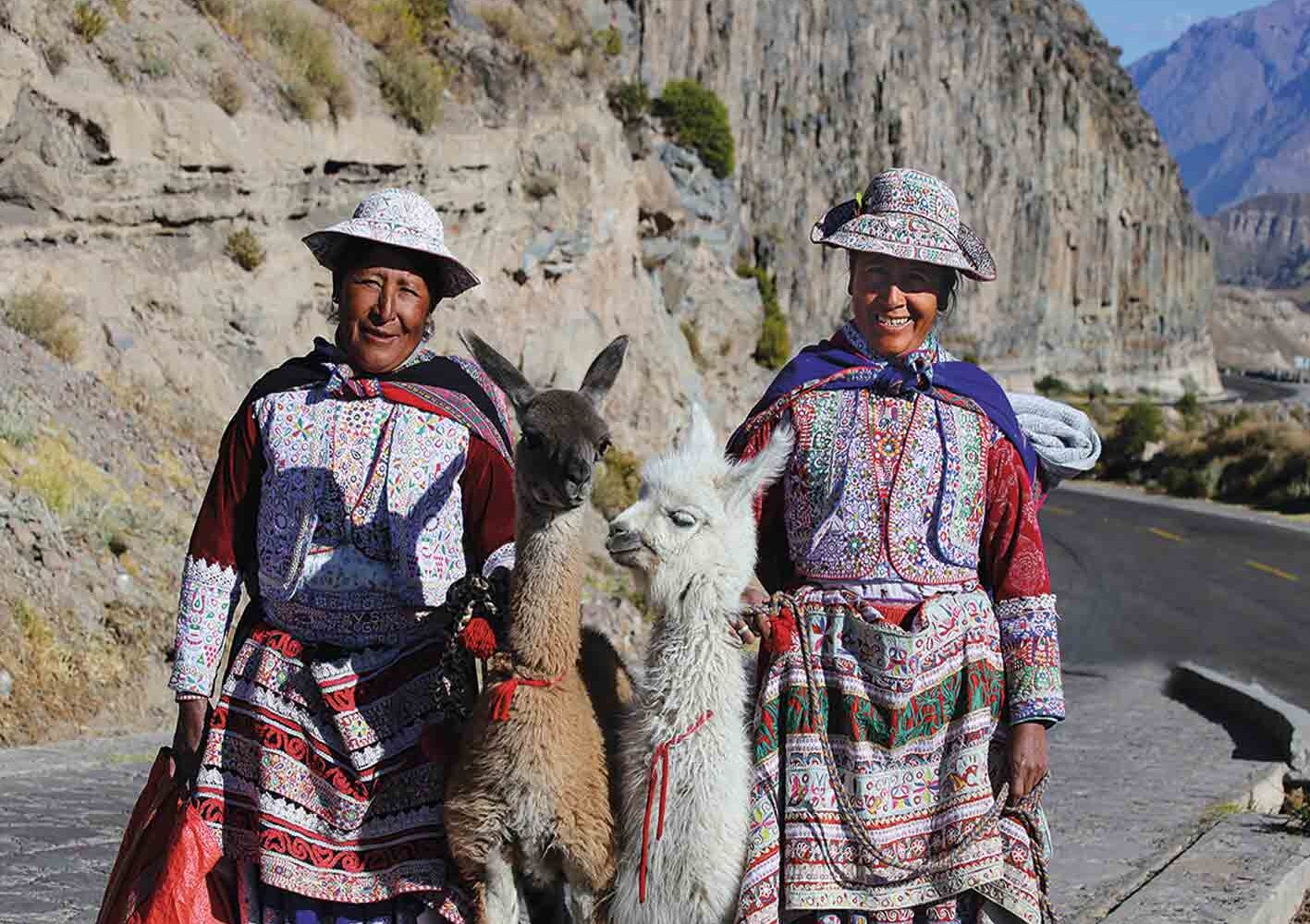 Unterwegs mit Lamas im Colca-Tal